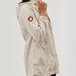 Canada Weather Gear Long Hooded Lightweight Jacket Performance Tech Gear Sz XL